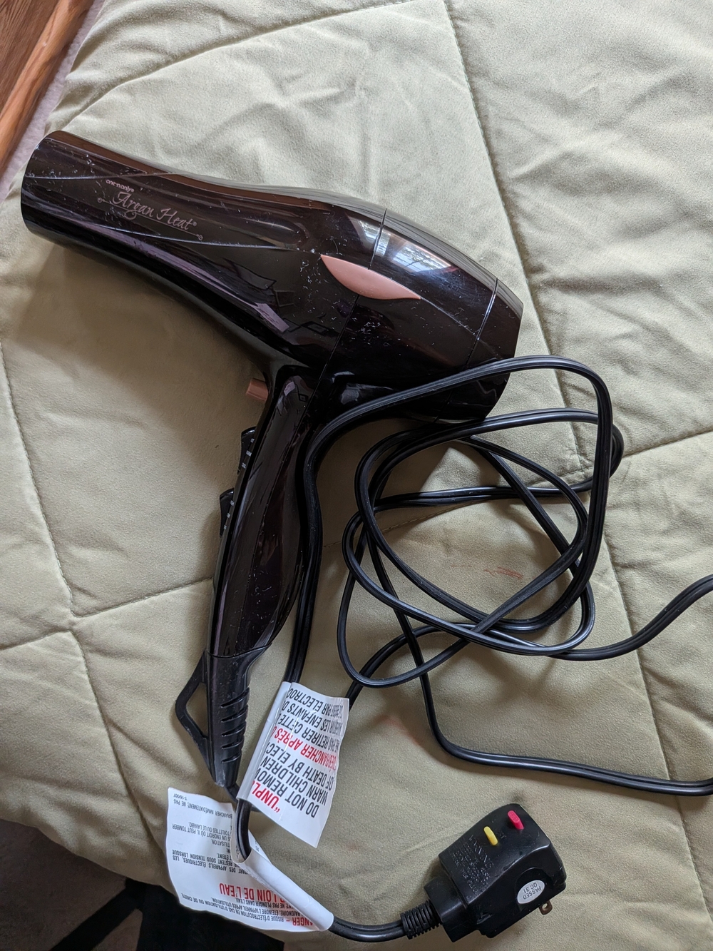 Conair Styler Black Hair Dryer with Pink Accent